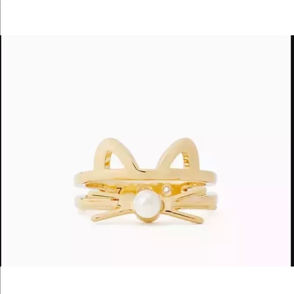 NWOT Gold Kate Spade Out West Cat Ears Ring - Picture 1 of 4